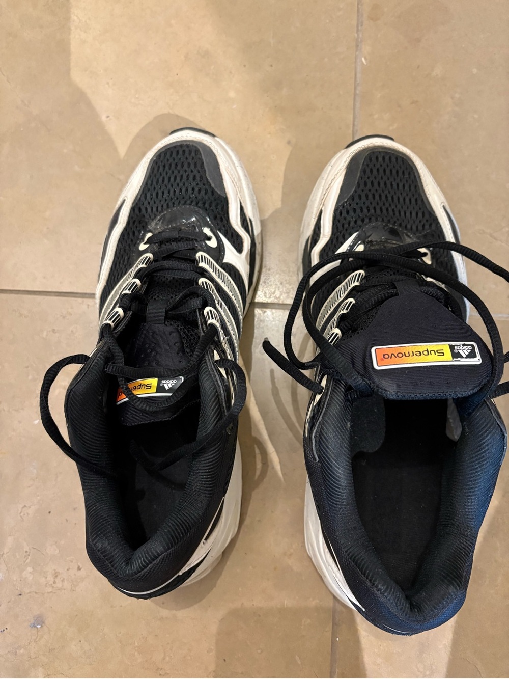 adidas Black and White Running Sneakers - Picture 2 of 6